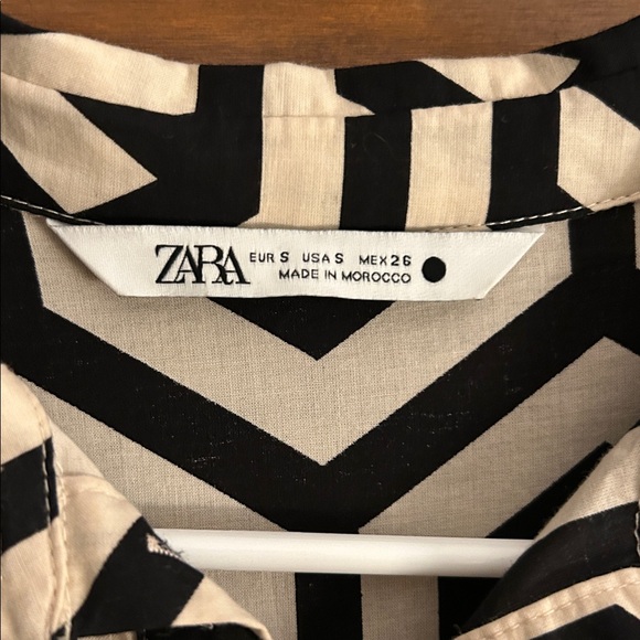 Zara Geometric Print Cotton Dress - Picture 2 of 10